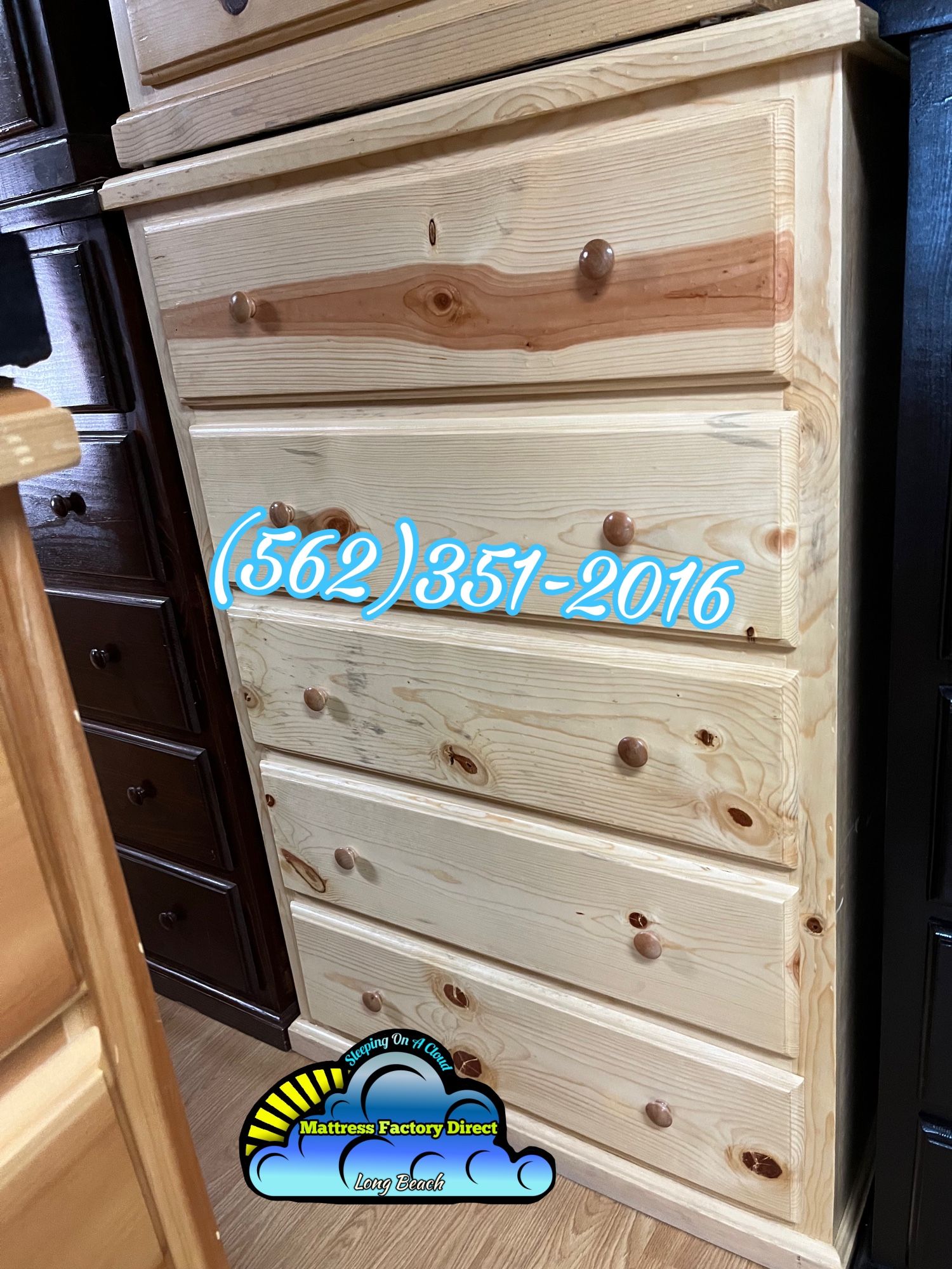 Natural 2 Knob Jumbo Dresser Drawer Cajonera Comoda Nueva
