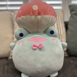 Friend the Frog with a little mushroom hat Plushie