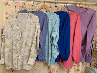 Scrubs: jackets, pants, tops.   Chino, ca