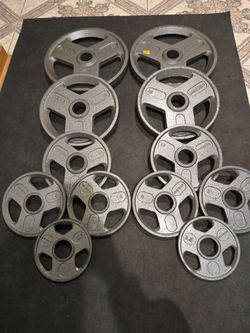 165lb Weider Olympic Grip Plates Weight Plate Set