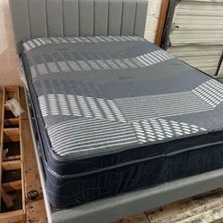 QUEEN BED FRAME MATTRESS & BOX SPRING $399!! KING $425