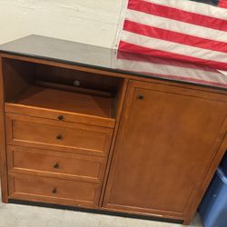 Kitchen Storage Cabinet with Stone Countertop