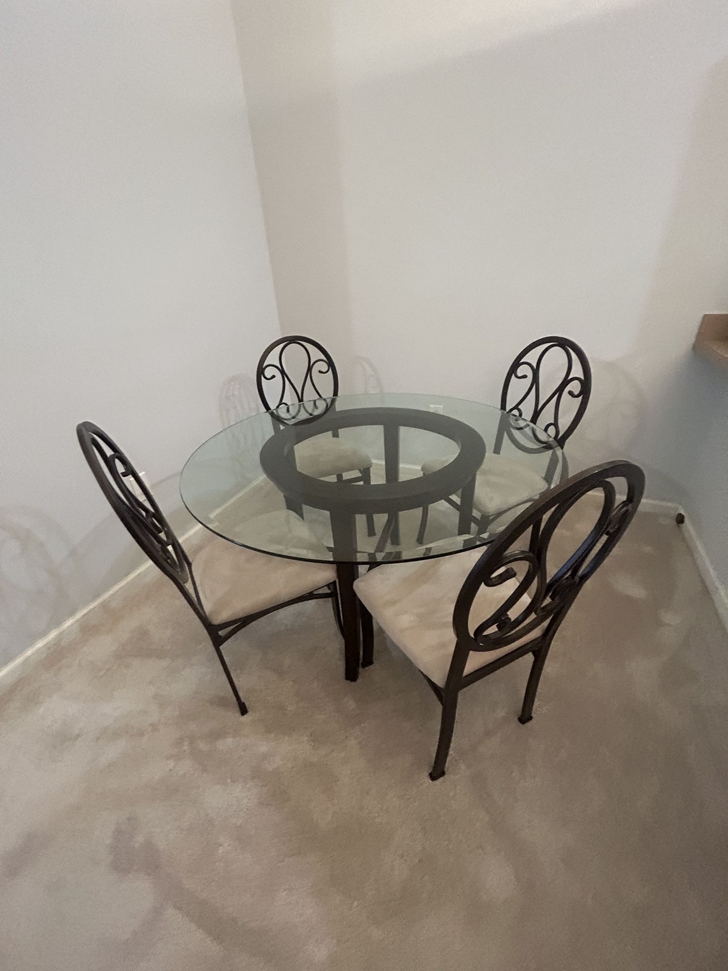 Wood glass dining Room Set