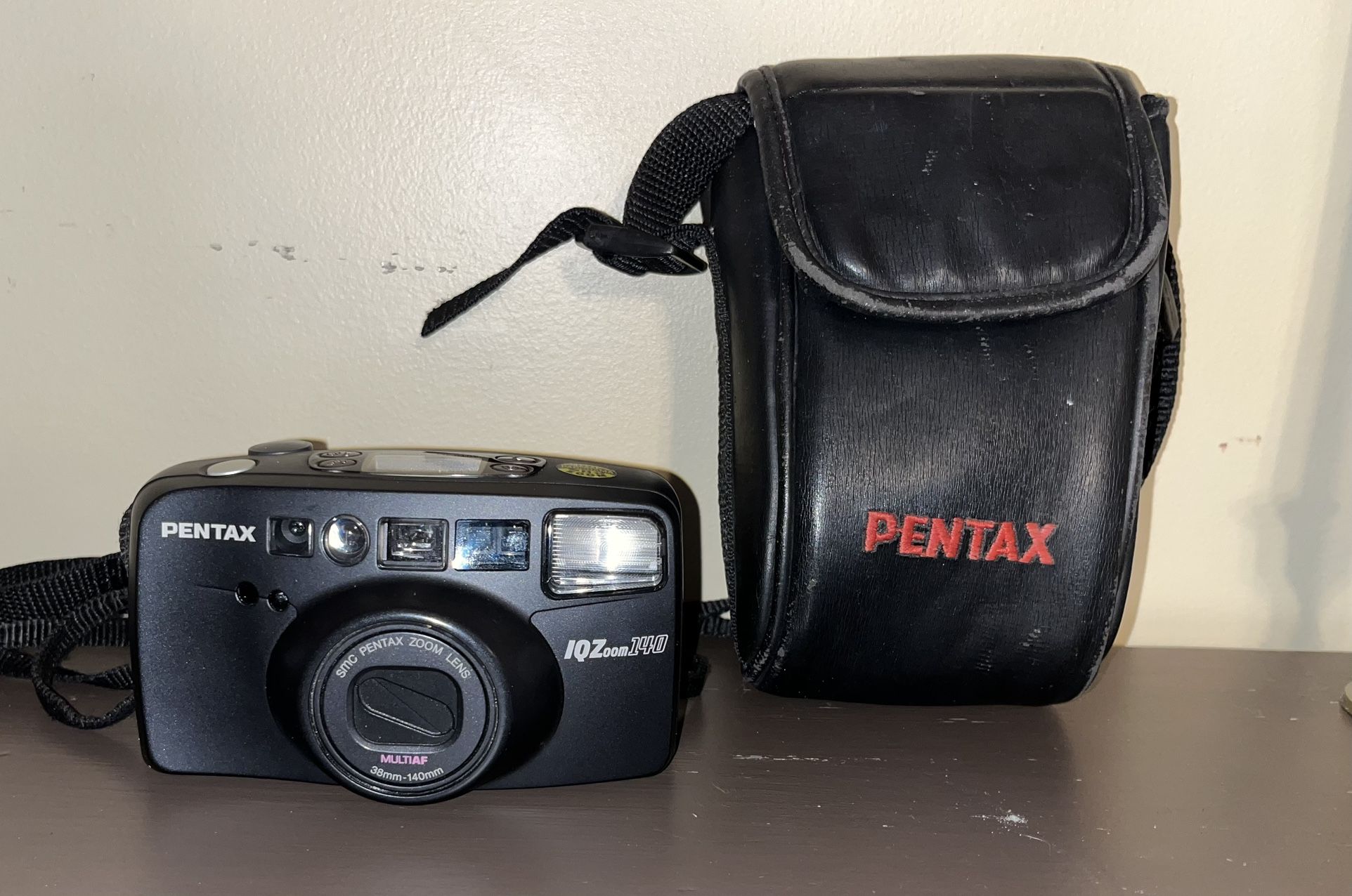 Must Go - Make Me An Offer! Vintage Pentax IQZoom 140 35mm Point & Shoot Film Camera – Fully Functional w/ Case
