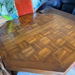 Vintage 1970s Spanish Revival Dining Set - Table & 6 Chairs