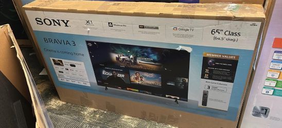 65” Sony smart 4k Bravia 3 tv