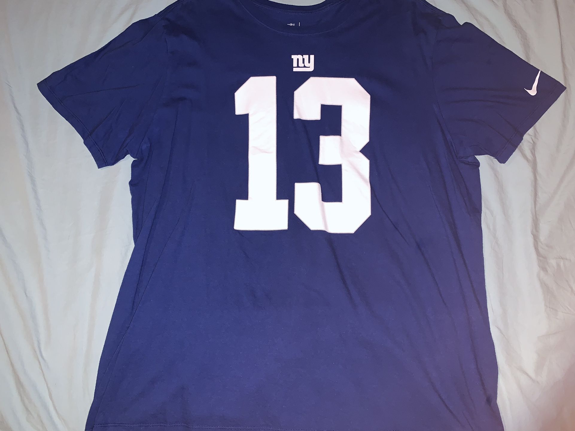 Odell Beckham Jr. (Giants) Blue Nike Shirt; Men’s XL