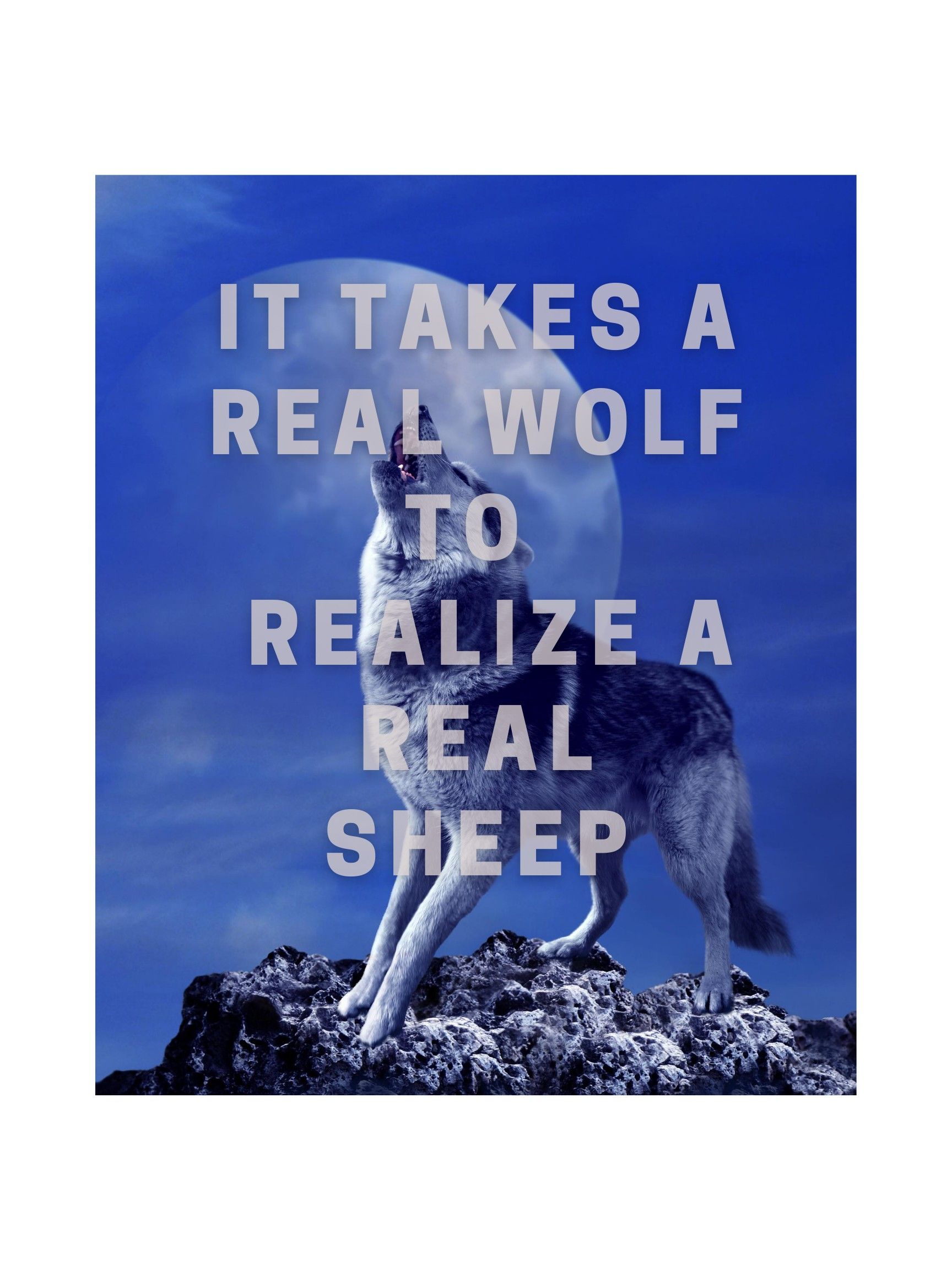 It takes a real wolf to realize a real sheep