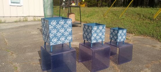 New 3pc Box Garden Planter's High Quality Masterpiece Very Detailed 3pc 