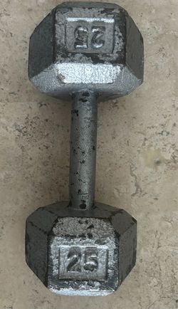 One single #25lb dumbell