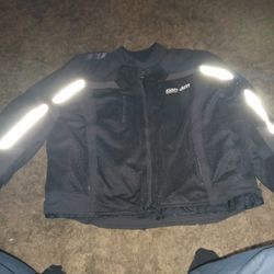 Women's Large Can-Am Motorcycle Riding Jacket With Removable Lining