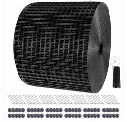 8x100ft Solar Panel Bird Guard, 1/2" PVC Coated Wire Mesh, 70Stainless Steel Fasteners