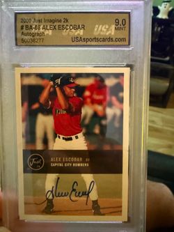 2000 Just Imagine 2k # BA-08 ALEX ESCOBAR 9.0 MINT AUTOGRAPH