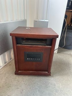 LifeSmart PCHT1600U Infrared Wood Space Heater Digital 3-Heat 1500W Brown