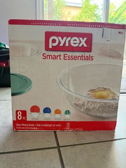 Pyrex Smart Essentials 8-Piece Glass Mixing Bowl Set