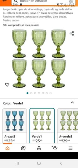Judge de 6 cops de vino vintage de vidrio de 8 onzas