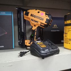 Bostitch 20 V Battery Nail Gun With Battery Charger 