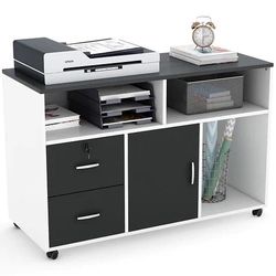 New Drawer Printer Stand, Mobile Lateral Filing Cabinet