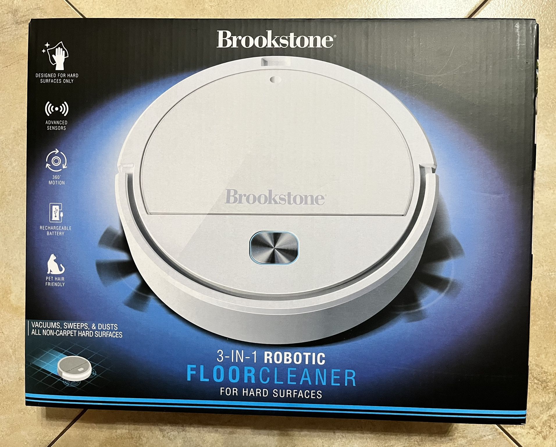 3-IN-1 ROBOTIC FLOOR CLEANER, BRAND NEW AND STILL IN THE BOX