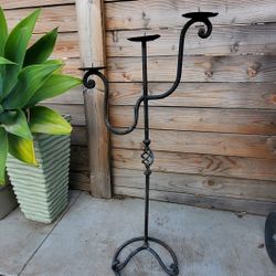 Heavy Vintage Iron Candelabra