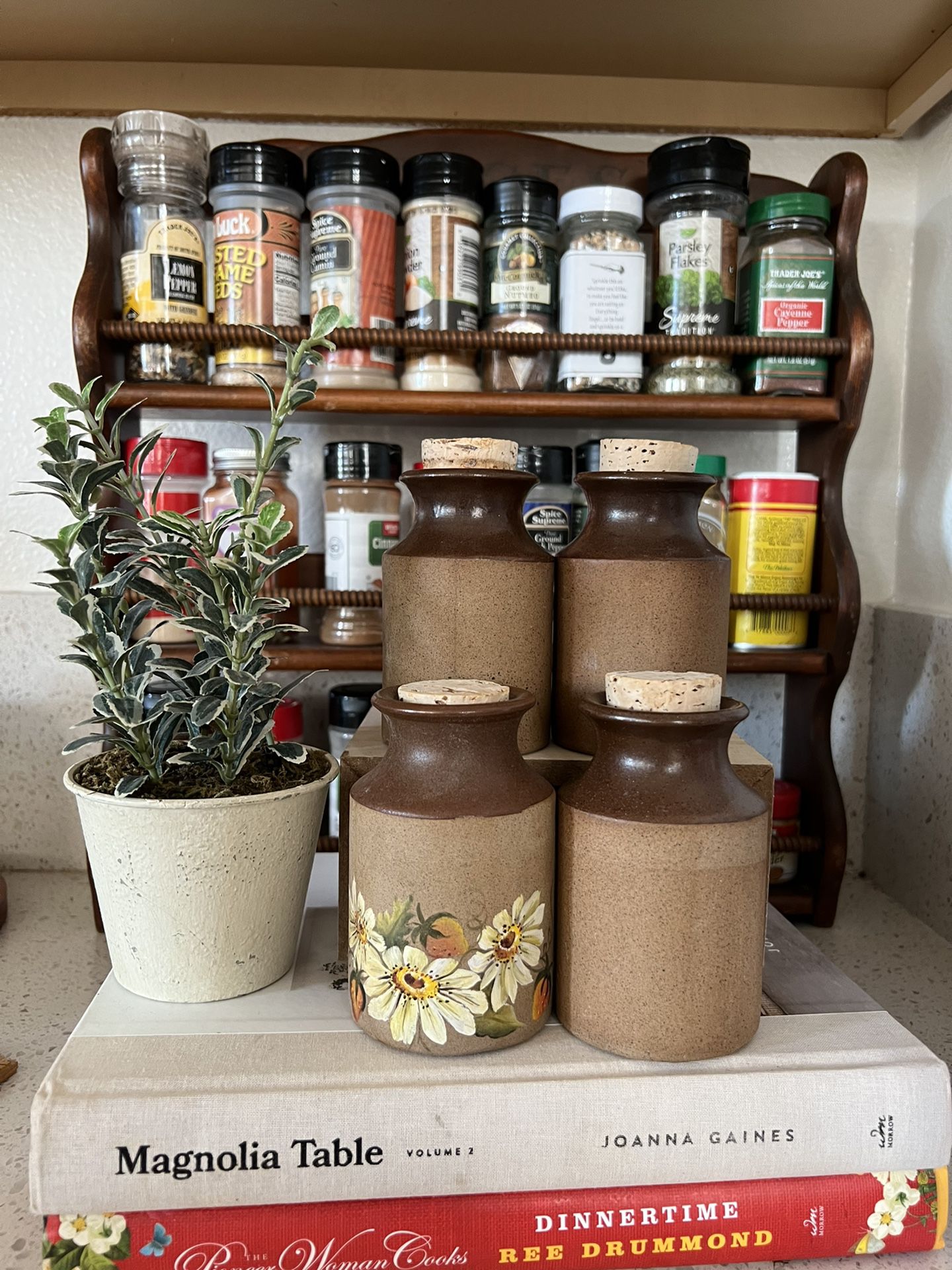 Spice Jars With Outboard Wood Spoons – Fixtures Close Up