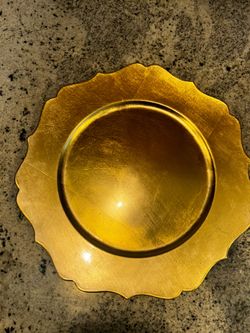 Gold charger plates