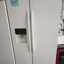 SALE Amana Side By Side Refrigerator White Excellent  .Warranty  . Delivery Available . 2203 Fowler St. 33901