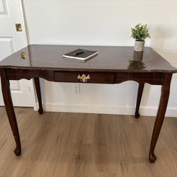 Vintage Christian Furniture Mahogany Writing Desk – Queen Anne Style