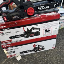 Hyper Tough 20V 4.0Ah Battery Powered 12in Brushless Chainsaw, HT22-401-03-03
