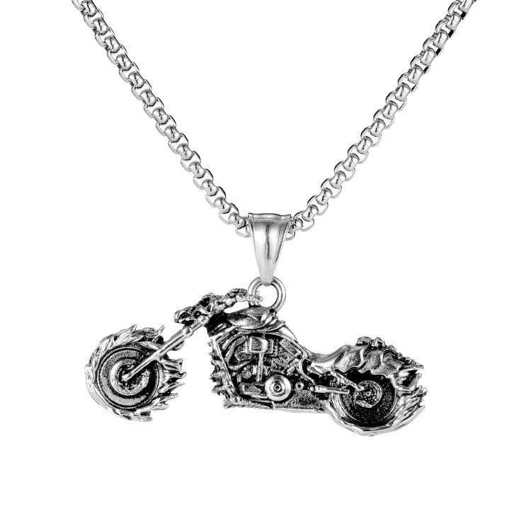 "Stainless Steel Motorcycle stainless Steel Pendant Necklace, BL243
 