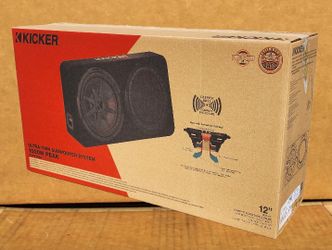 Kicker TCWRT12 Sealed Enclosure Shallow 12" CompRT Subwoofer CWRT12 Bass System 1000 Watts 48TCWRT122 🚨 No Credit Needed 🚨 