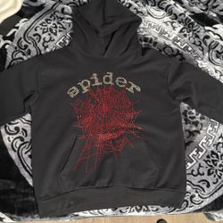 Black Rhinestone Spider Hoodie