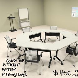 6 TABLE CONFERENCE TABLE  ( NO CHAIRS )