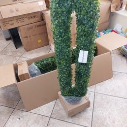 2 Brand New Artificial Plants with Lights, Momoplant Topiaries 
