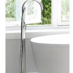 Jacuzzi PRIMO Polished Chrome 1-handle Freestanding High-arc Bathtub Faucet with Hand Shower Item #1436421 | Model #NW50827