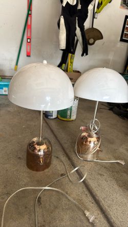 Mid Century Mushroom Table Lamps 
