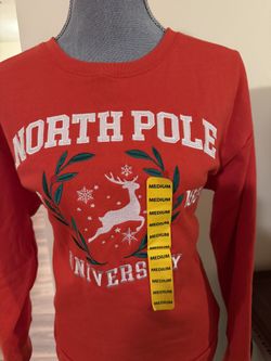 60% Cotton Christmas Sweatshirt, New Size Medium