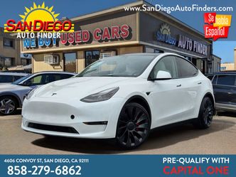 2023 Tesla Model Y Performance AWD, White on White,