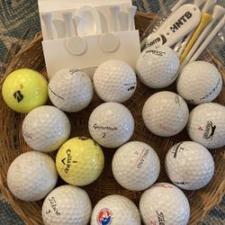 Golf Balls And Tees