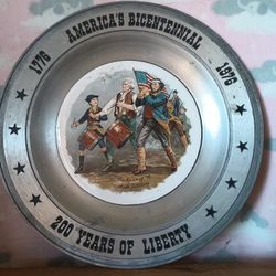 Bicentennial Pewter Plate