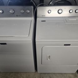 Maytag Washer And Dryer Set Large Stainless Tub 