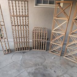 REDUCED 50% —HARDWOOD WINE RACKS - OAK HANDMADE