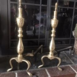 Vintage Fireplace Andirons