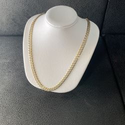 24 Inches Gold Chain With Diamonds 