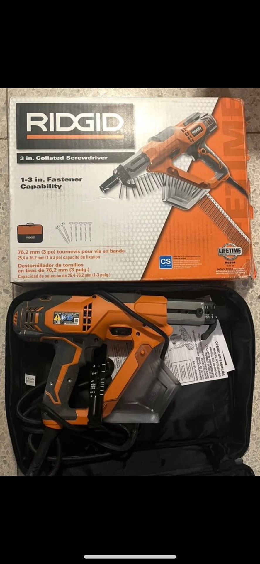 Ridgid 3IN Collated Screw Driver