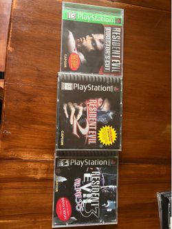 PlayStation games resident evil 1 2 and 3 nemesis