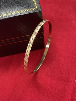 14K Thin Bangles