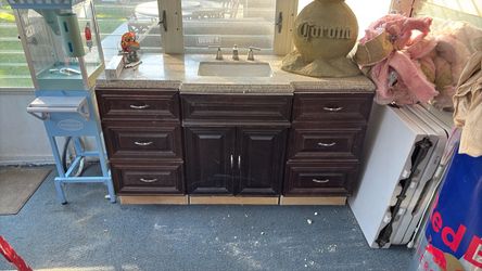 Bathroom vanity,top,and faucet
