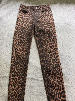 Zara Leopard Print Skinny Jeans  Small