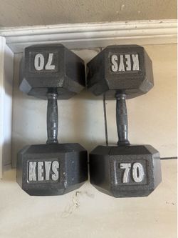 Dumbbells weights 70lbs pair